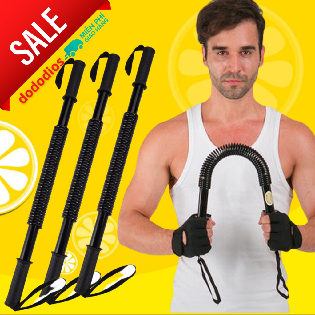 Combo gậy bẻ lò xo tập cơ tay gym + kìm bóp tập cơ tay 100kg PRO - TẶNG 1 DÂY NHẢY LÕI THÉP - Hãng dododios