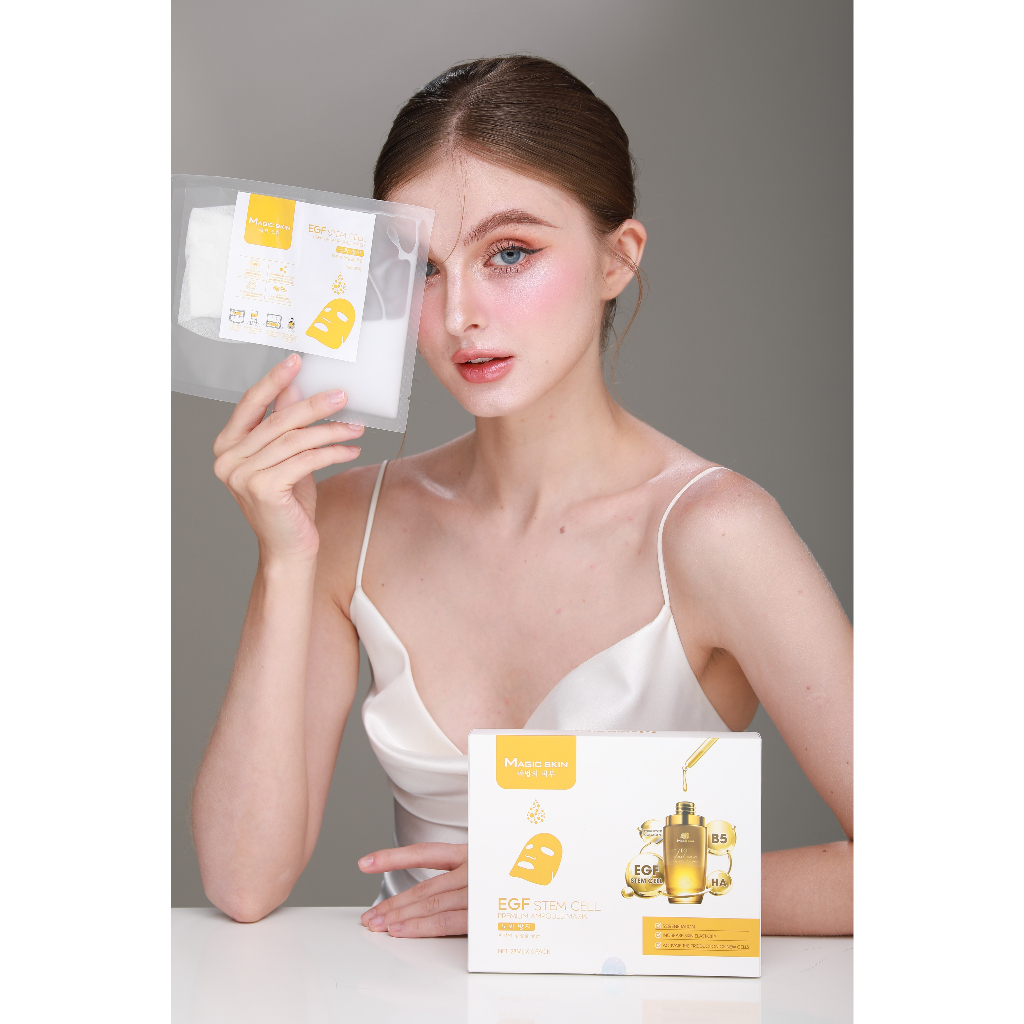 Mặt nạ phục hồi da đa tầng công nghệ tế bào gốc Magic Skin - EGF Stem Cell Premium Ampoule Mask