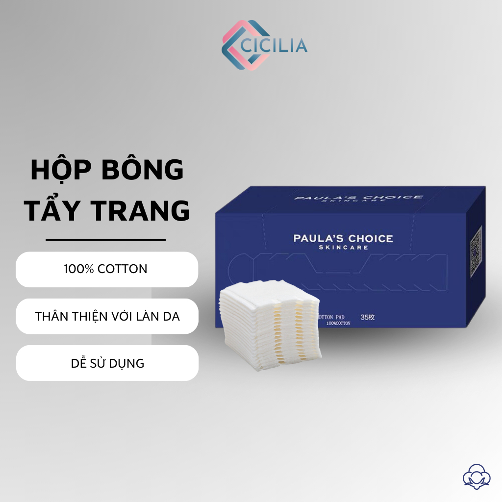 Bông Tẩy Trang CICILIA Làm Sạch Da Sạch Sâu CI-021