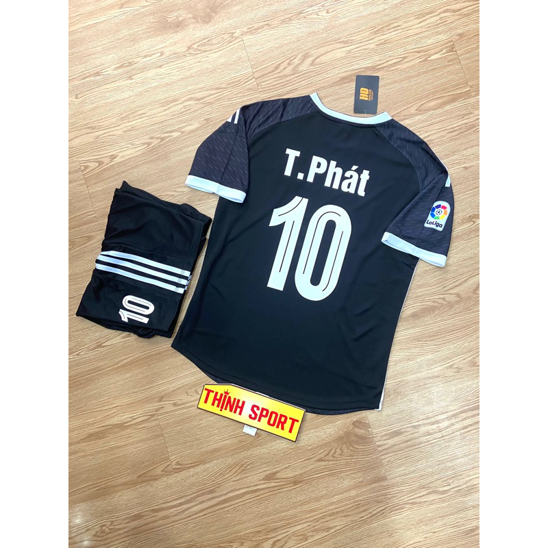 Quần áo bóng đá vải thun lạnh/mè hàn in tên số theo yêu cầu mẫu Ri An