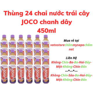 Thùng 24 chai nước chanh dây joco 450ml / lốc 6 chai nước chanh dây joco 450ml
