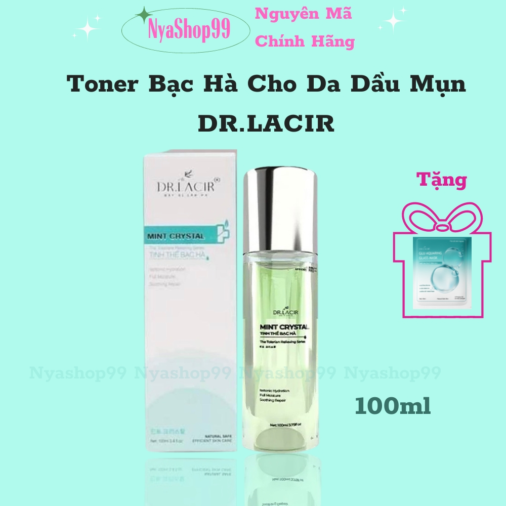 Toner tinh thể bạc hà Dr lacir toner cấp ẩm cho da mặt cân bằng độ ẩm thu nhỏ lỗ chân lông giúp trắng da giảm mụn 100ml | BigBuy360 - bigbuy360.vn