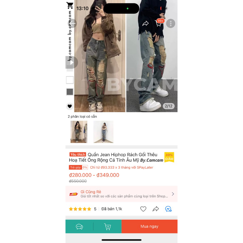 Pass đồ theo mẫu Live