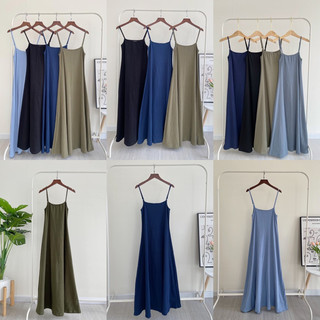 (có bán sỉ,ảnh thật,hoả tốc)🖤 MILO DRESS 🥑 ĐẦM HAI DÂY BASIC DÀI