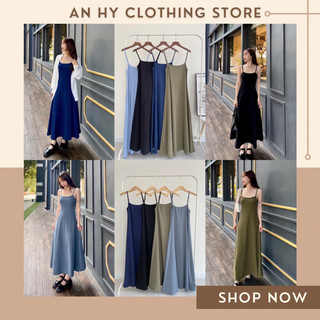 🖤 milo dress 🥑 đầm hai dây basic dài