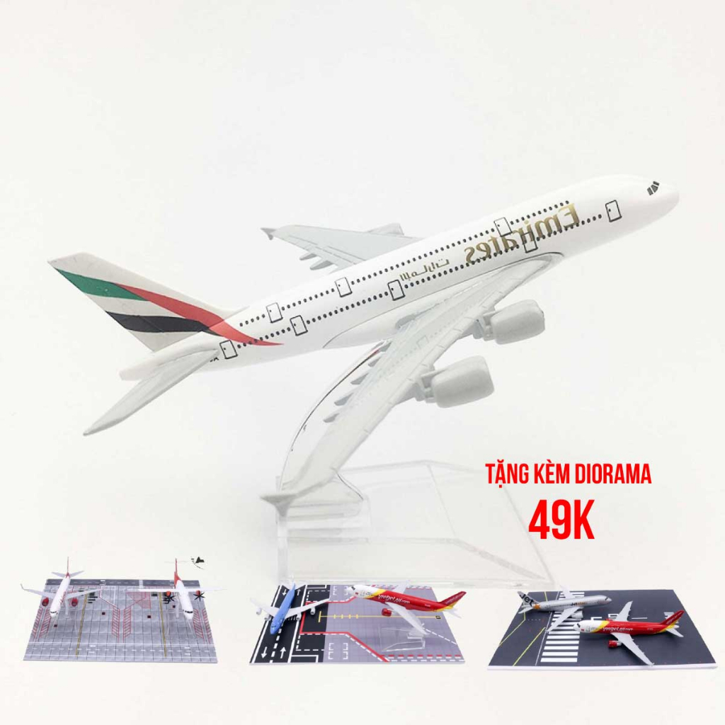 Mô hình máy bay dòng Airbus A380 A320 A350 kích thước 16cm mã Z