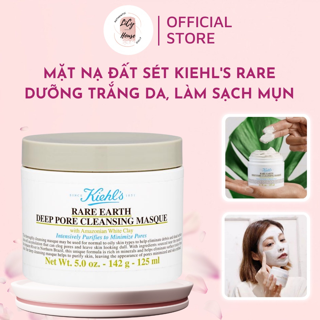 Mặt Nạ Đất Sét Kiehl s Làm Sạch Sâu Se Khít Lỗ Chân Lông, giảm mụn đầu đen, ngăn ngừa lão hóa 125ml | BigBuy360 - bigbuy360.vn