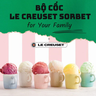 Set cốc sứ cao cấp LE CREUSET màu pastel dung tích 350ml Cốc sứ Cốc uống nước Cốc màu sắc
