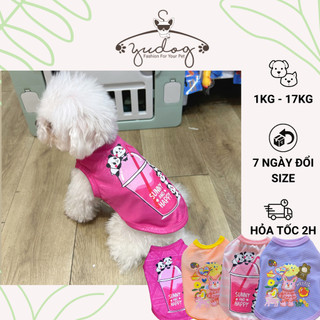 Áo thun cho chó mèo mặc yudog áo sát nách dành cho chó mèo