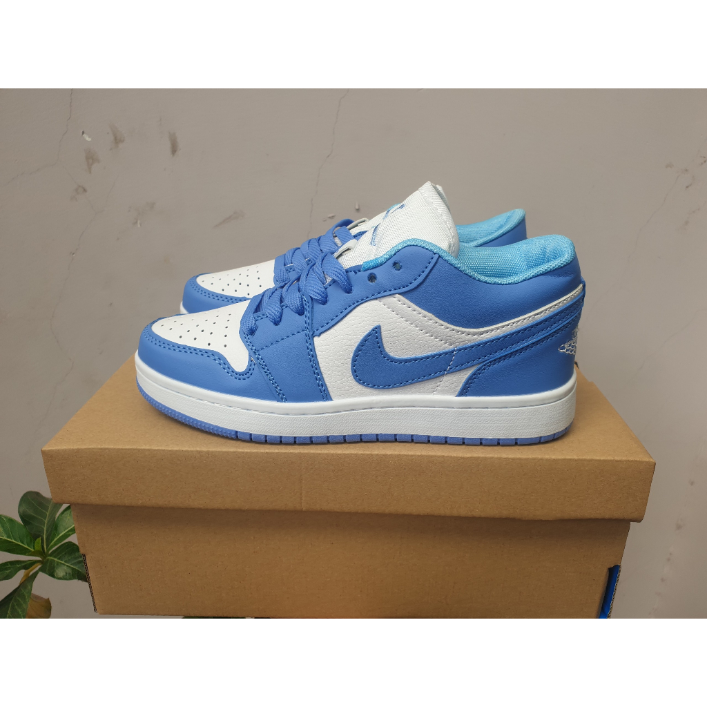 Giày Sneaker JORDAN 1 CỔ THẤP XANH DƯƠNG , Giày thể thao Jordan JD 1 Low Unisex full BOX + Bill