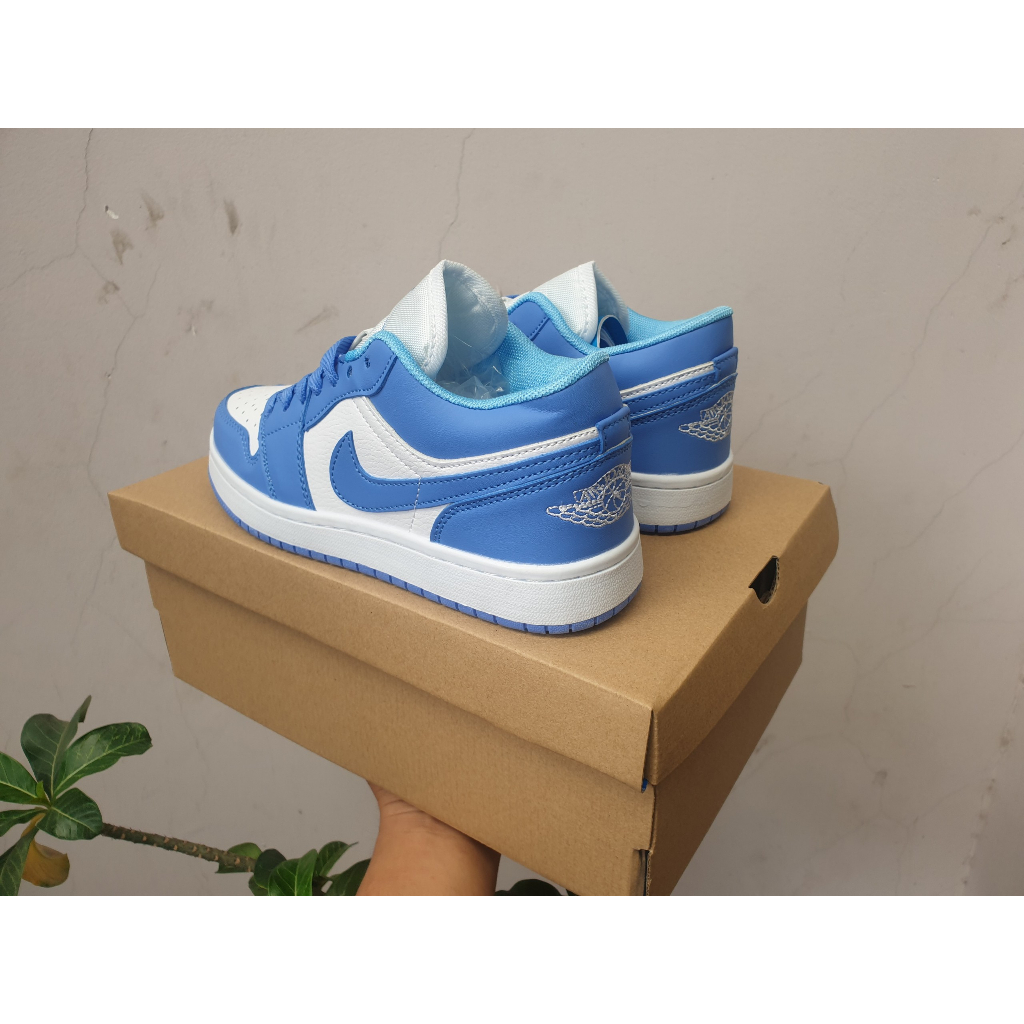 Giày Sneaker JORDAN 1 CỔ THẤP XANH DƯƠNG , Giày thể thao Jordan JD 1 Low Unisex full BOX + Bill