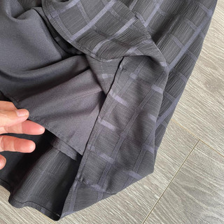 Đầm midi nữ caro đen