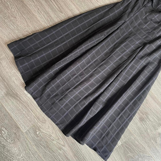 Đầm midi nữ caro đen