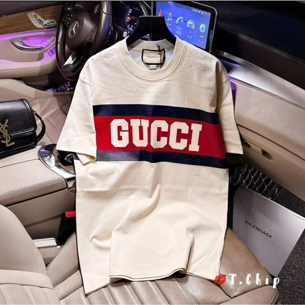 Áo Thun GC Form Rộng Tay Lỡ Vải Cotton 100%, Áo Phông Gucci Unisex Nam Nữ In Chữ cực Đẹp | BigBuy360 - bigbuy360.vn