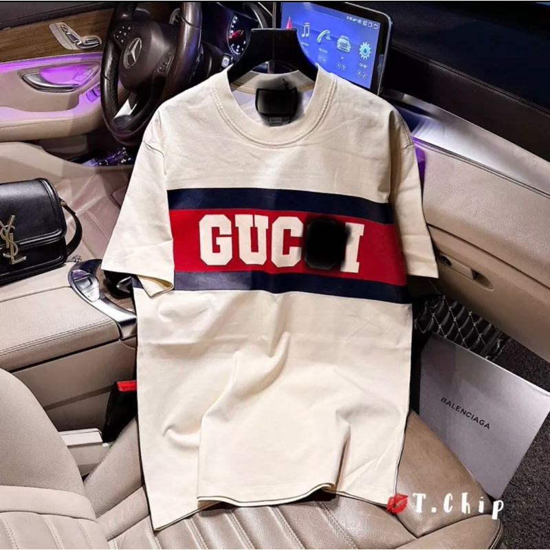 Áo Thun GC Form Rộng Tay Lỡ Vải Cotton 100%, Áo Phông Gucci Unisex Nam Nữ In Chữ cực Đẹp | BigBuy360 - bigbuy360.vn