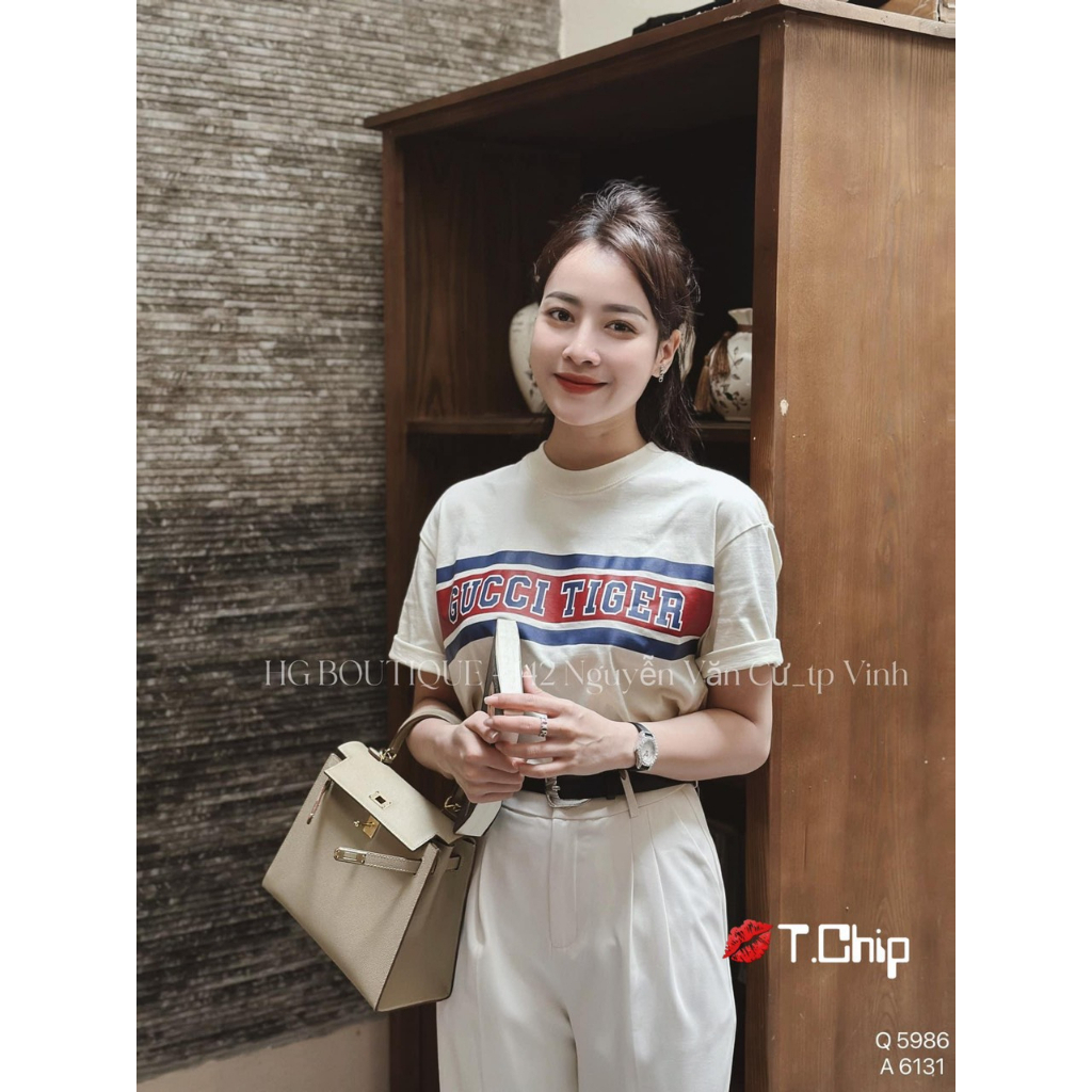 Áo Thun GC Form Rộng Tay Lỡ Vải Cotton 100%, Áo Phông Gucci Unisex Nam Nữ In Chữ cực Đẹp | BigBuy360 - bigbuy360.vn