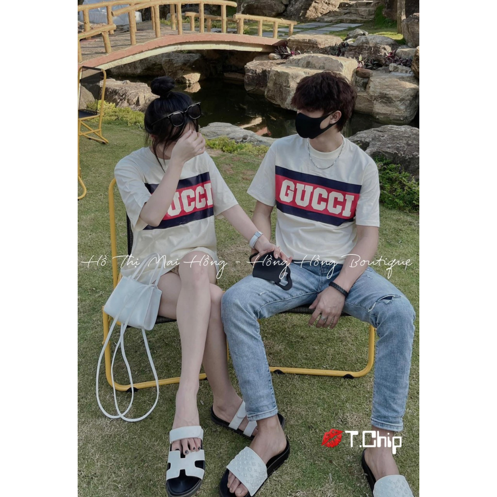 Áo Thun GC Form Rộng Tay Lỡ Vải Cotton 100%, Áo Phông Gucci Unisex Nam Nữ In Chữ cực Đẹp | BigBuy360 - bigbuy360.vn