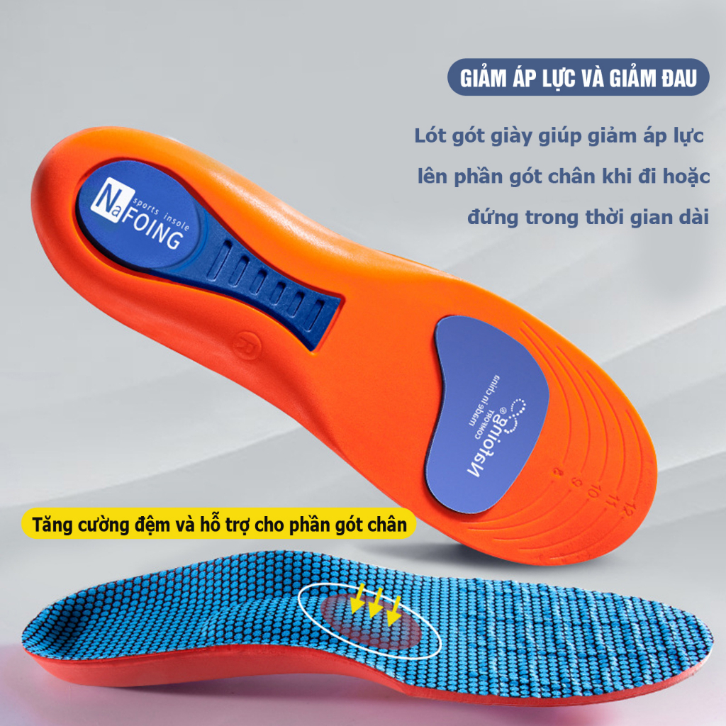 Lót Giày Thể Thao Cao Cấp Nafoing Siêu Êm Chân, Chống Sốc cho Nam Nữ