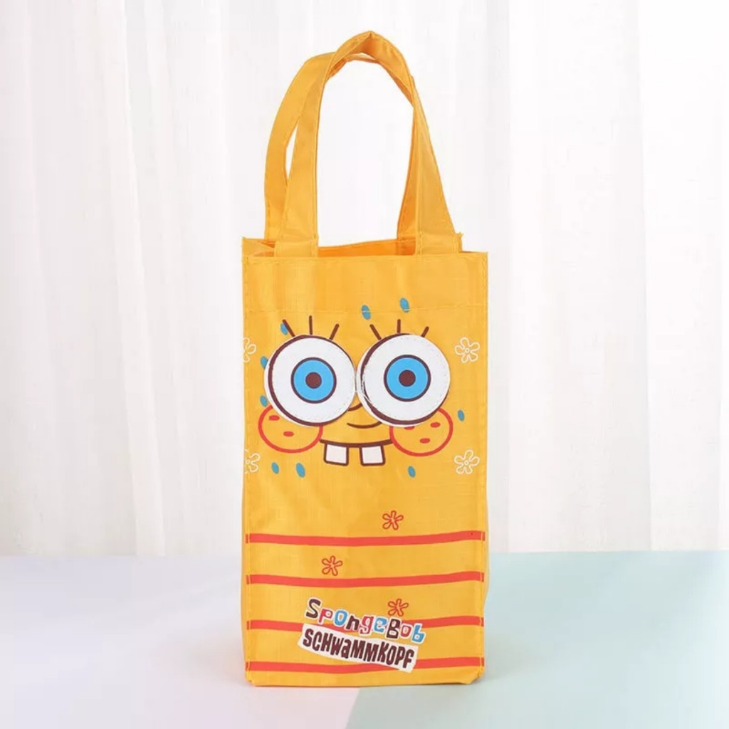 TÚI ĐỰNG BÌNH NƯỚC HÌNH THÚ VÀI DÙ - NGANG 13CM X RỘNG 9CM X CAO 23CM