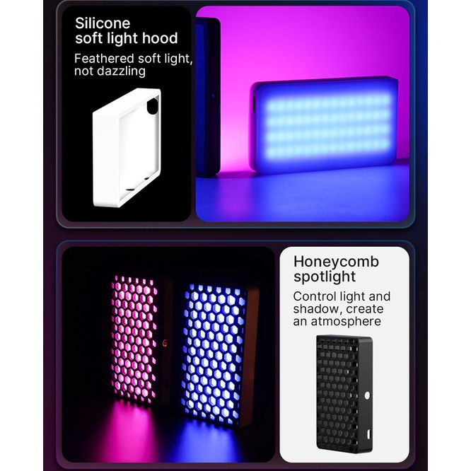 ULANZI LT002 RGB 7"   - Đèn LED Đổi Màu RGB | Dung Lượng Pin 4000mAh | Công Suất 10W