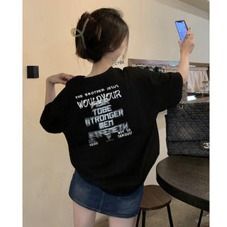 local brand fashion đen áo phông nữ bigsize áo rộng áo thun ulzzang tee 100%cotton