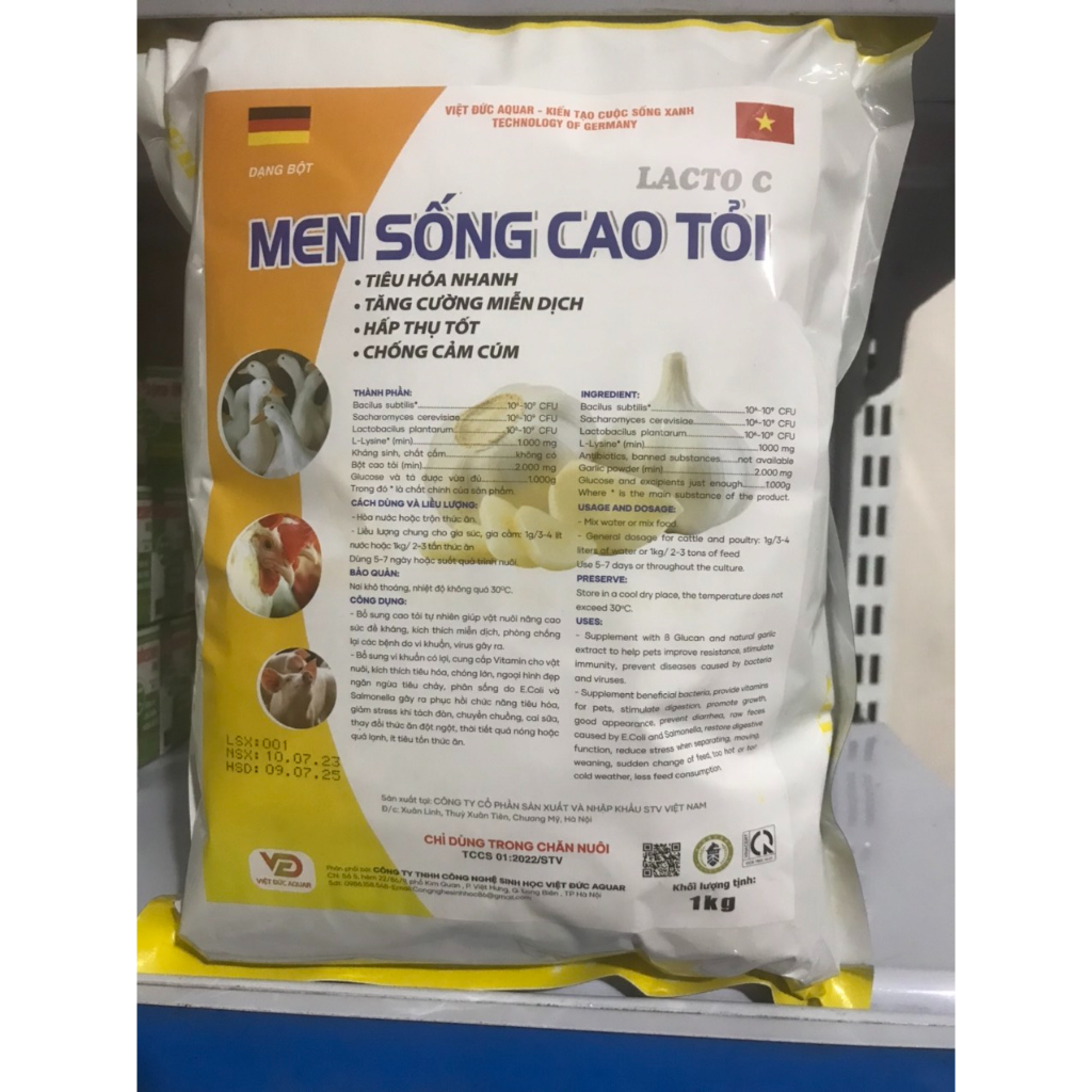 Thuốc thú y, Men sống cao tỏi/ men tỏi  dùng cho chó, mèo, gia súc, gia cầm