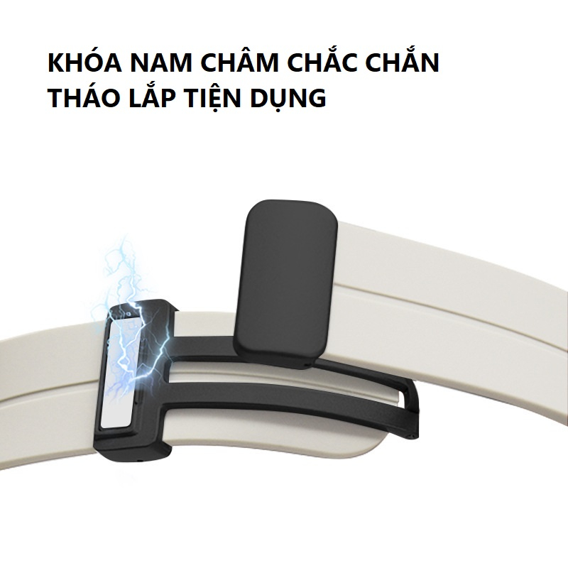 Dây Cao Su Silicon Khóa Nam Châm Đồng Hồ AWatch iWatch Ultra Watch 38mm 40mm 41mm 42mm 44mm 45mm 49mm SWA DAW06