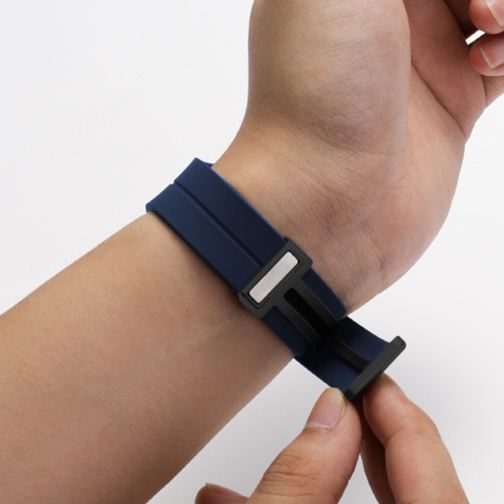 Dây Cao Su Silicon Khóa Nam Châm Đồng Hồ AWatch iWatch Ultra Watch 38mm 40mm 41mm 42mm 44mm 45mm 49mm SWA DAW06