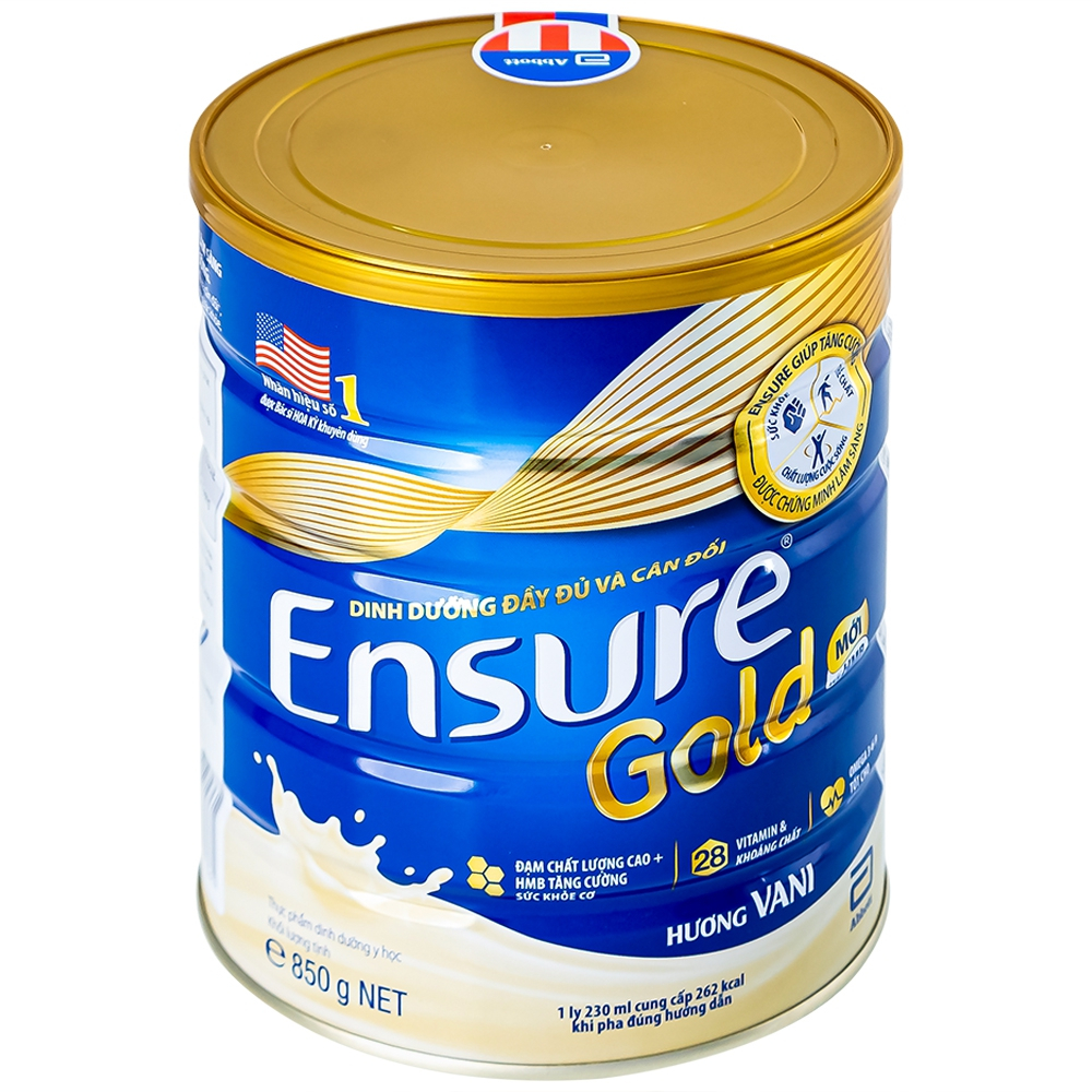 Sữa bột Ensure Gold Abbott hương vani (HMB) 850g