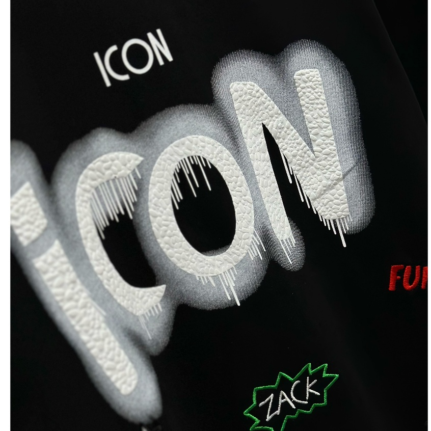 Áo Phông Nam ICON Hình Sơn Hoạ Tiết Thêu Chất Liệu Cotton Co Dãn Thấm Hút -Thời Trang Nam