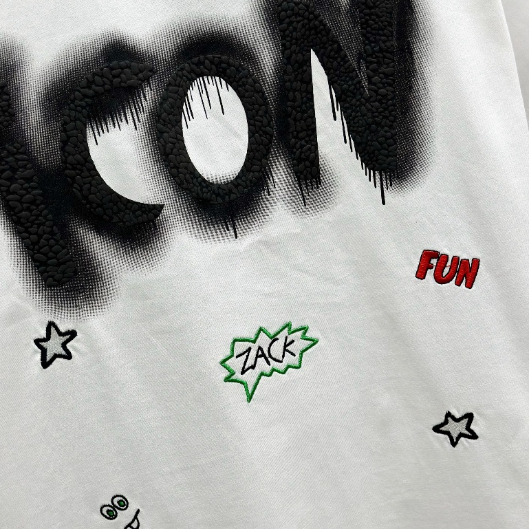 Áo Phông Nam ICON Hình Sơn Hoạ Tiết Thêu Chất Liệu Cotton Co Dãn Thấm Hút -Thời Trang Nam