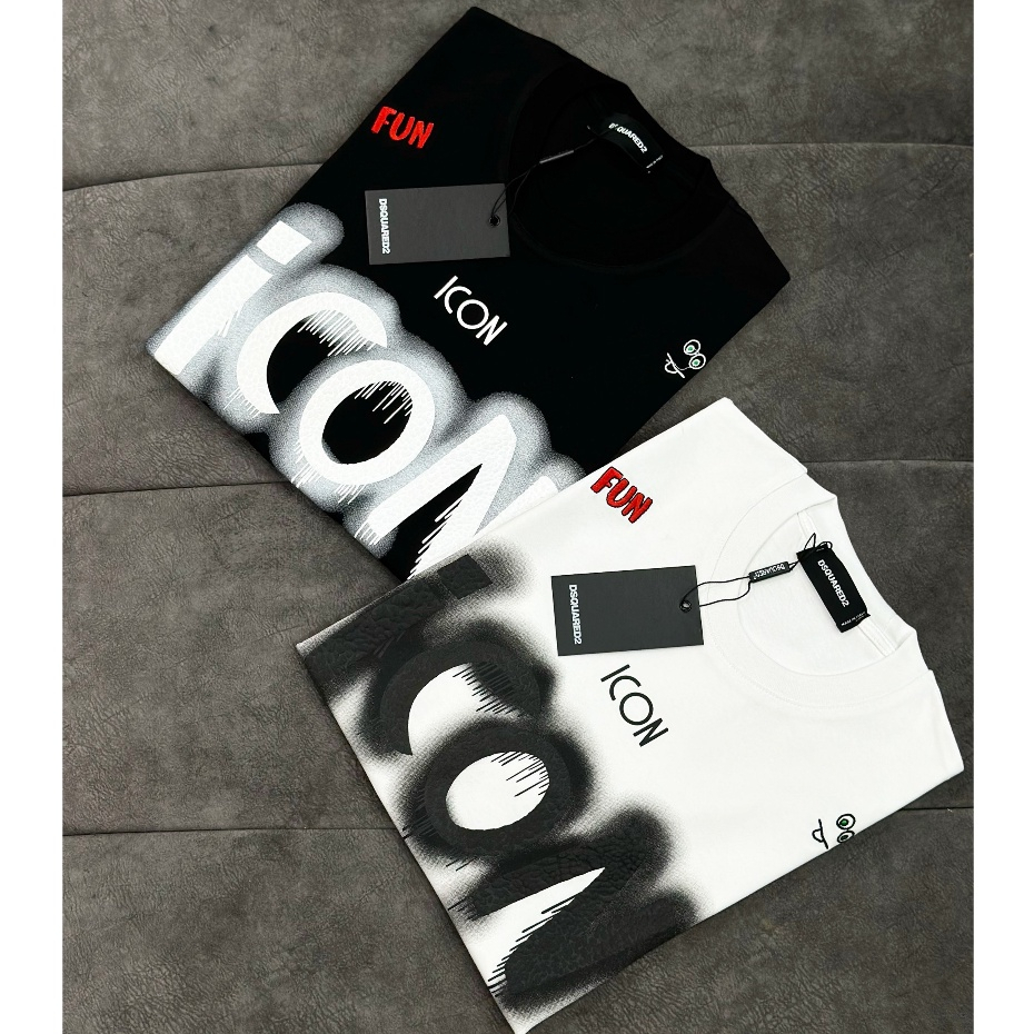 Áo Phông Nam ICON Hình Sơn Hoạ Tiết Thêu Chất Liệu Cotton Co Dãn Thấm Hút -Thời Trang Nam