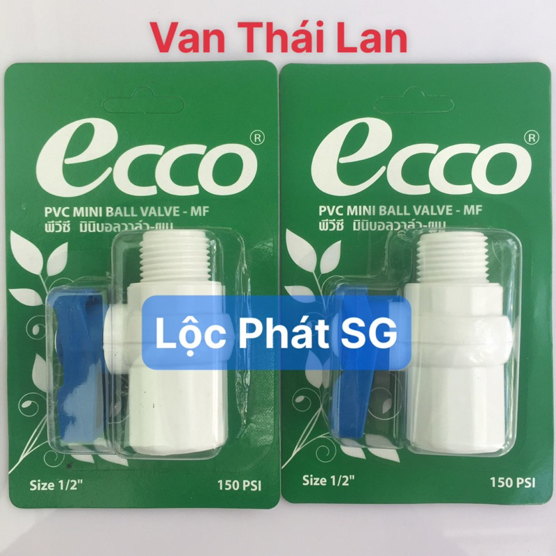 Van Khoá Nước 2 Đầu Ren 21 - Ecco (Thái Lan)