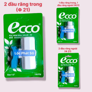 Van khoá nước 2 đầu ren 21 - ecco