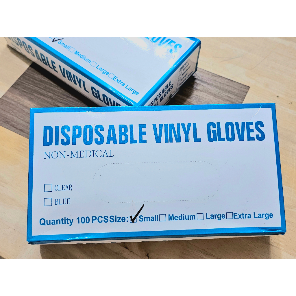 GĂNG TAY VINYL KHÔNG BỘT_HỘP 100 CÁI (DISPOSABLE VINYL GLOVES)