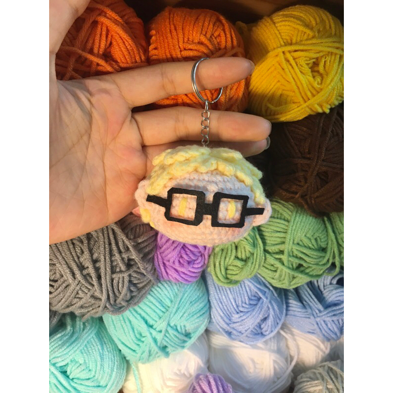 Móc khoá len mochi anime theo yêu cầu đáng yêu phù hợp trưng bày, tặng bạn bè