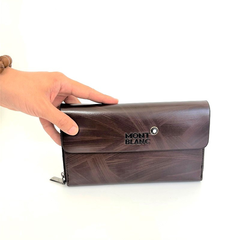 Ví da nam dài cầm tay, ví kẹp nách nam công sở da bò 3 màu, ví da cao cấp cầm tay sang ví nam có nắp gập quà cho bố