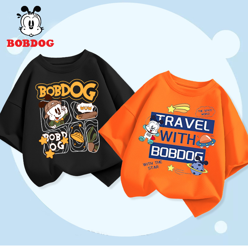 Áo thun bé trai BOBDOG, áo thun cotton in hình nghộ nghĩnh cho bé BD07