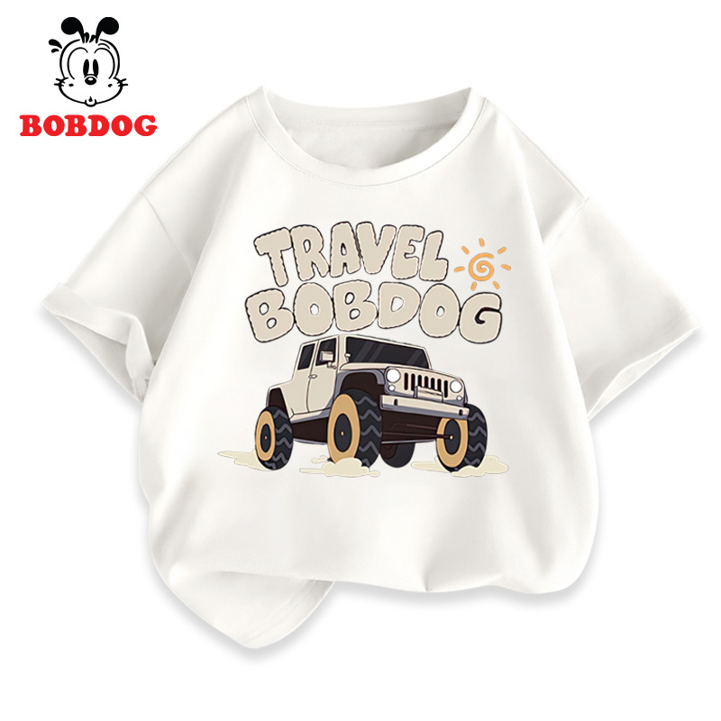 Áo thun bé trai BOBDOG, áo thun trẻ em cotton in hình nghộ nghĩnh MD10