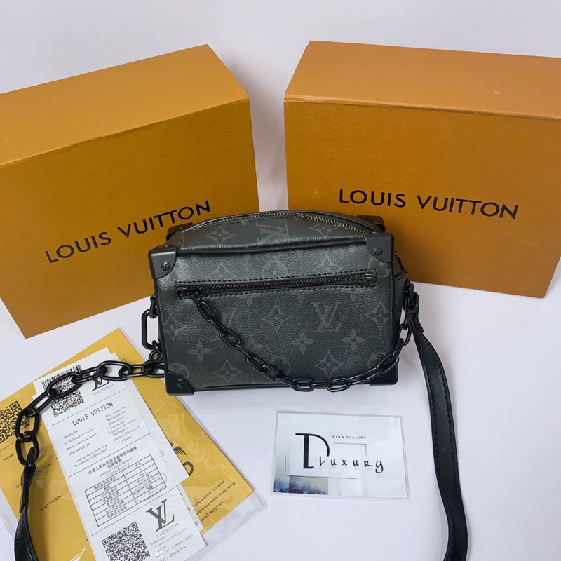 ⚡️ - Túi Đeo Chéo Lv Mini Soft Trunk Full Box Nam Châm - Túi Hộp Lv Dây Xích, Túi Lv Hoạ Tiết Nam Nữ