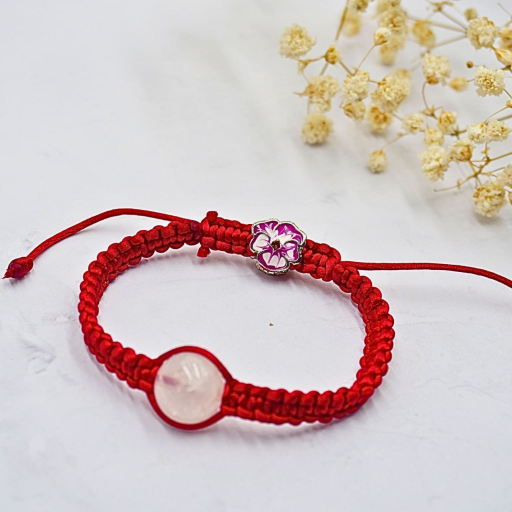 Vòng tay handmade đá phong thủy đính charm