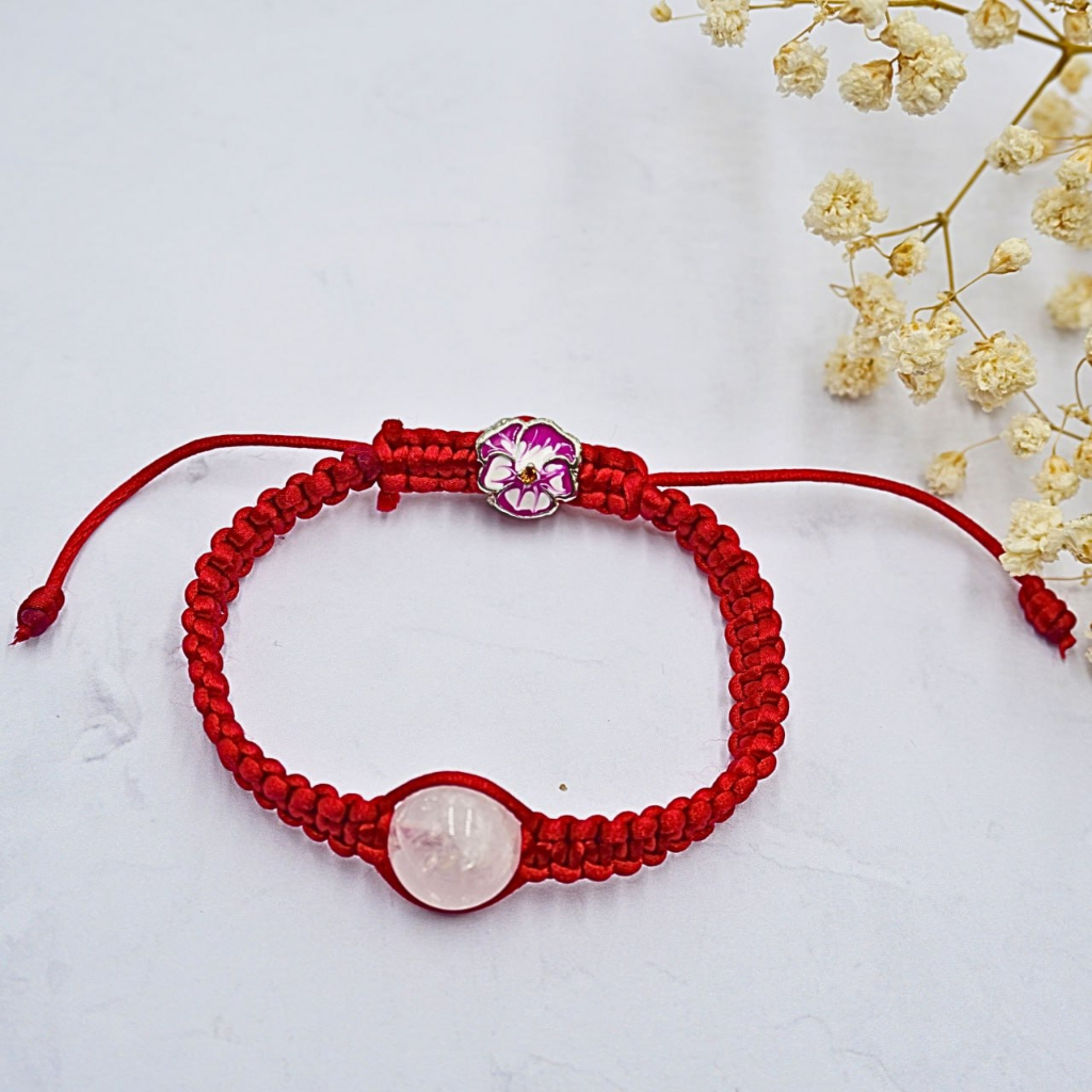 Vòng tay handmade đá phong thủy đính charm