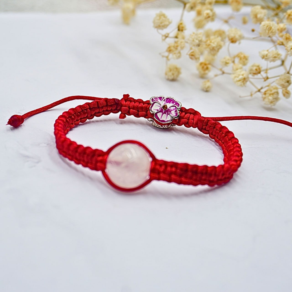 Vòng tay handmade đá phong thủy đính charm