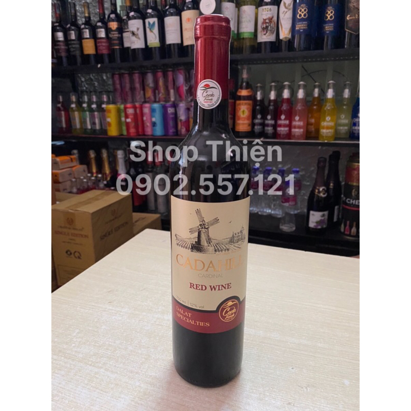 Vang đỏ đà Lạt CADAHILL  12% 750ml