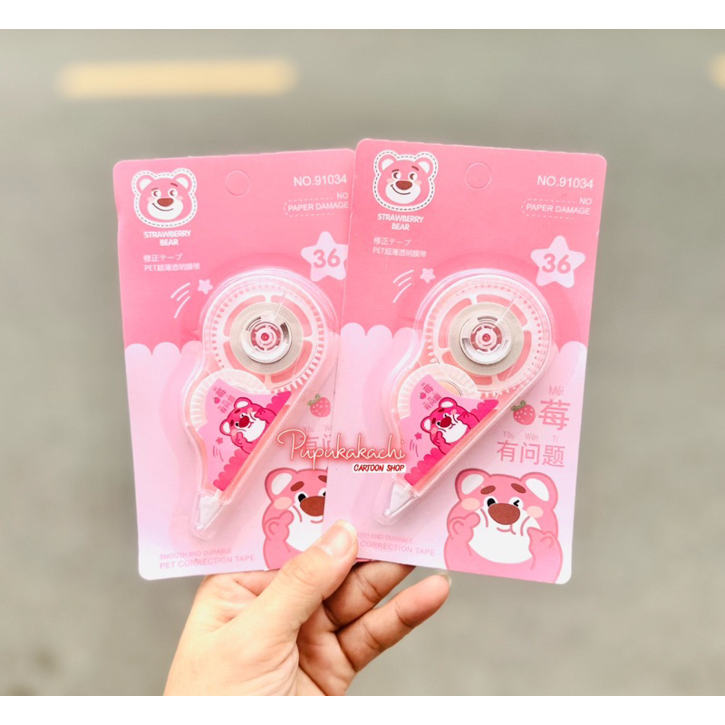 Vỉ Bút Xoá Kéo Gấu Dâu/Melody/Kuromi Xinh Xắn