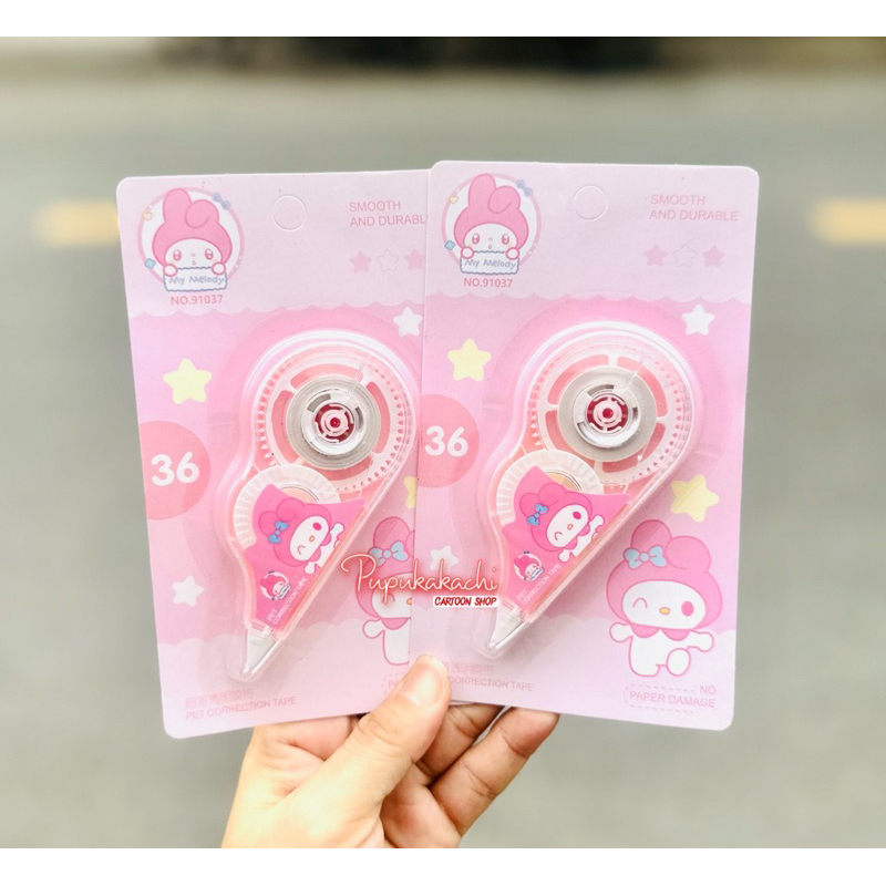 Vỉ Bút Xoá Kéo Gấu Dâu/Melody/Kuromi Xinh Xắn