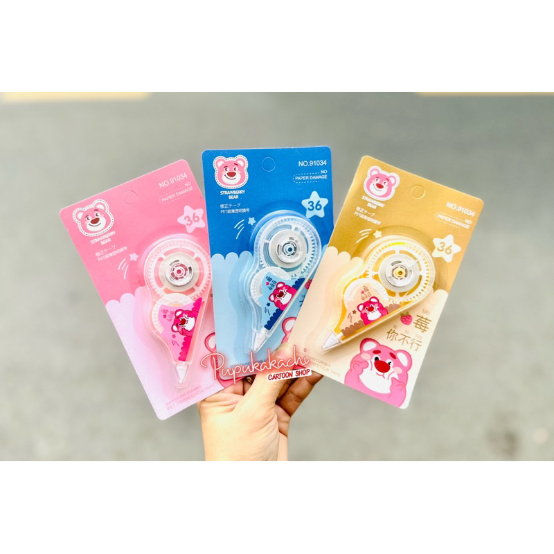 Vỉ Bút Xoá Kéo Gấu Dâu/Melody/Kuromi Xinh Xắn