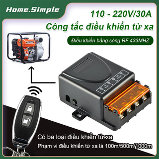 Bộ công tắc điều khiển từ xa không dây công suất lớn 220V 30A ông tắc điều khiển từ xa không dây bộ điều khiển từ xa bậ