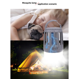 ⛔️Đèn cắm trại bắt muỗi 3in1 chống nước kháng mưa pin sạc 1800mAh
