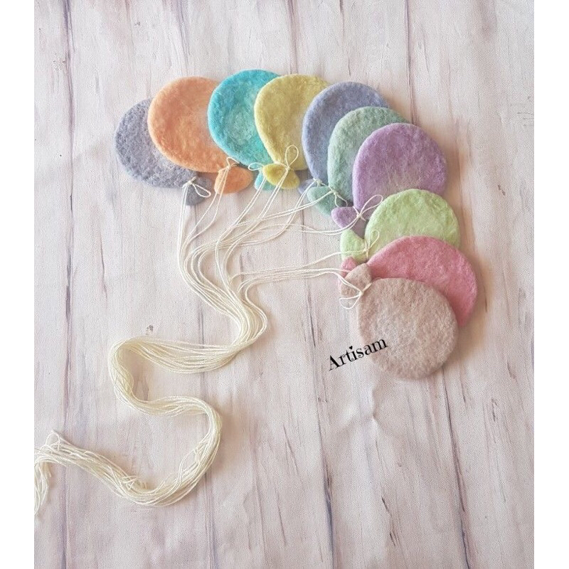 Mây, ngôi sao, trái tim , bong bóng len chọc